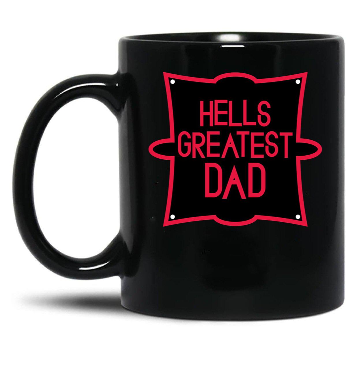 Hell’s Greatest Dad - Parody Classic Black Coffee Mug, Gift Coffee Mug
