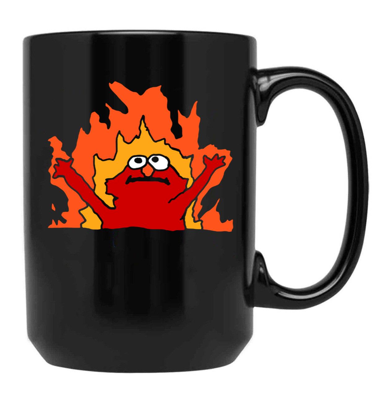Hellmo Funny Cake Meme Black Coffee Mug, Gift Coffee Mug