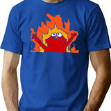 Hellmo Funny Cake Meme Premium Heavyweight Cotton T-Shirt - Blue