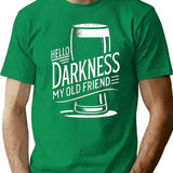 Hello Darkness My Old Friend Age Beer Stout Beer Lover T-Shirt for Men & Women, T-Shirts Graphic Tee - Green