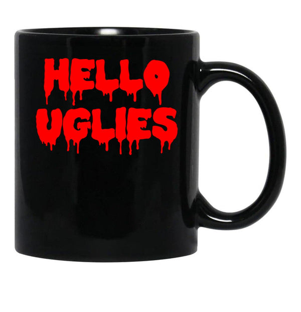 Hello Uglies Black Coffee Mug, Gift Coffee Mug - Black