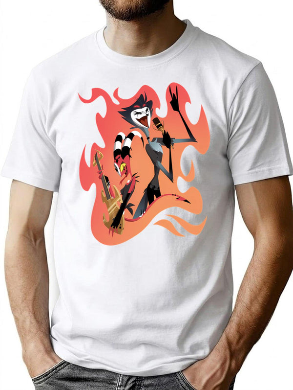 Helluva Boss - Blitzo Stolas Rock Premium Heavyweight Cotton T-Shirt - White