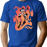 Helluva Boss - Blitzo Stolas Rock Premium Heavyweight Cotton T-Shirt - Blue