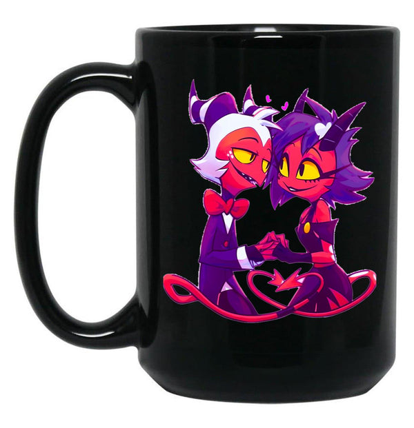 Helluva Boss Millie And Moxxie Black Coffee Mug, Gift Coffee Mug - Black