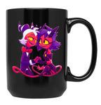Helluva Boss Millie And Moxxie Black Coffee Mug, Gift Coffee Mug