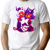Helluva Boss Millie And Moxxie Premium Heavyweight Cotton T-Shirt - White