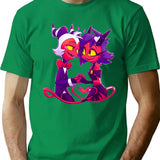Helluva Boss Millie And Moxxie Premium Heavyweight Cotton T-Shirt - Green