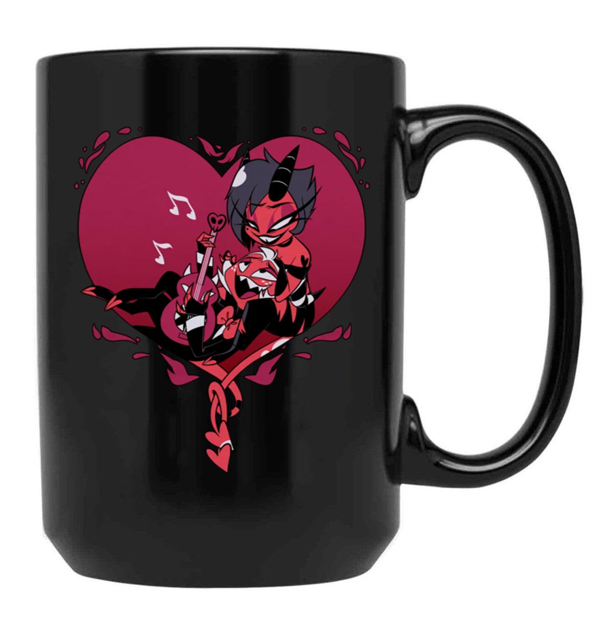 Helluva Boss Moxxie and Millie Classic Black Coffee Mug, Gift Coffee Mug