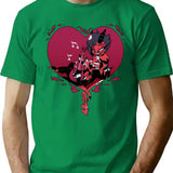 Helluva Boss Moxxie and Millie Classic Premium Heavyweight Cotton T-Shirt - Green
