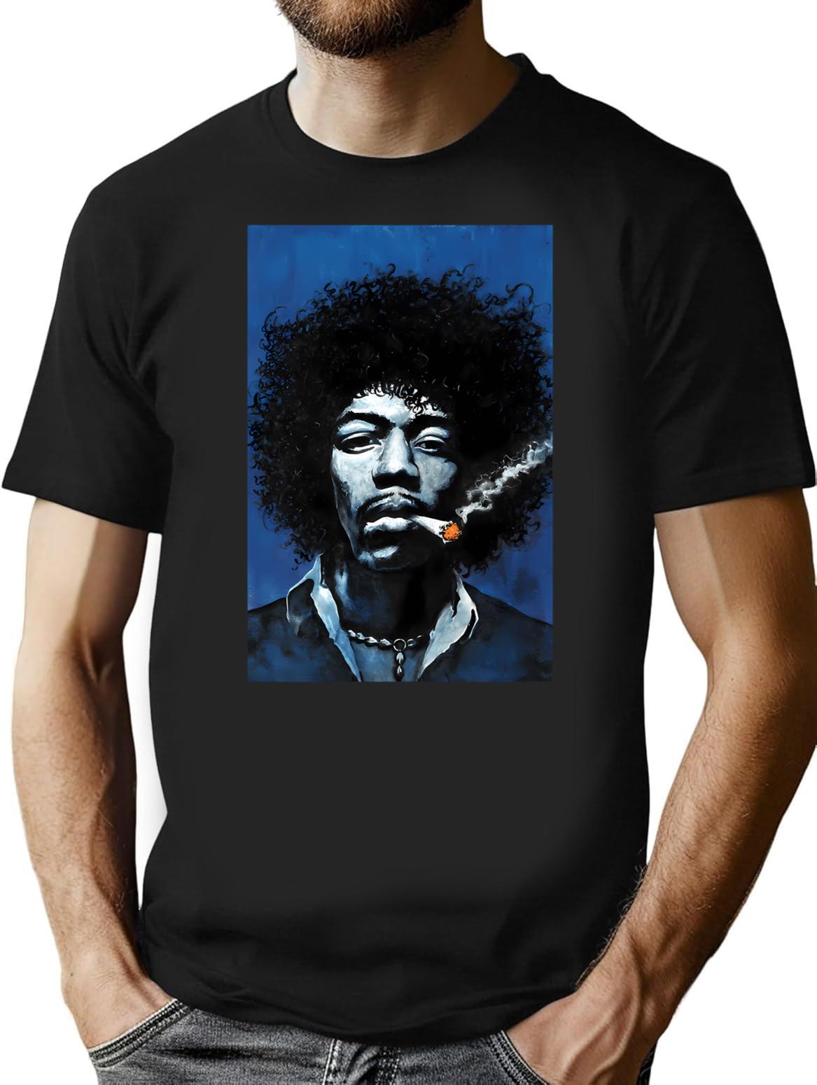 Hendrix_S Soulful Serenade T-Shirt for Men & Women, T-Shirts Graphic Tee - Black