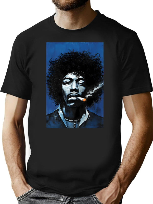 Hendrix_S Soulful Serenade T-Shirt for Men & Women, T-Shirts Graphic Tee - Black