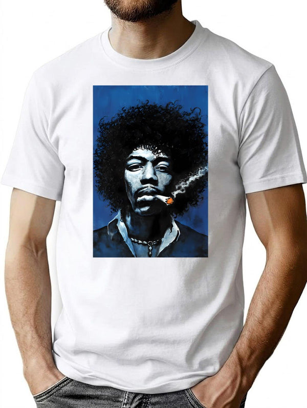Hendrix_S Soulful Serenade T-Shirt for Men & Women, T-Shirts Graphic Tee - White