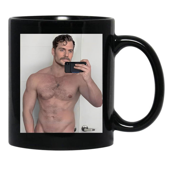 Henry Cavill Selfie Black Coffee Mug, Gift Coffee Mug - Black