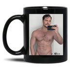 Henry Cavill Selfie Black Coffee Mug, Gift Coffee Mug