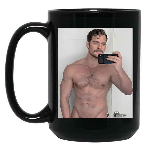 Henry Cavill Selfie Black Coffee Mug, Gift Coffee Mug - Black