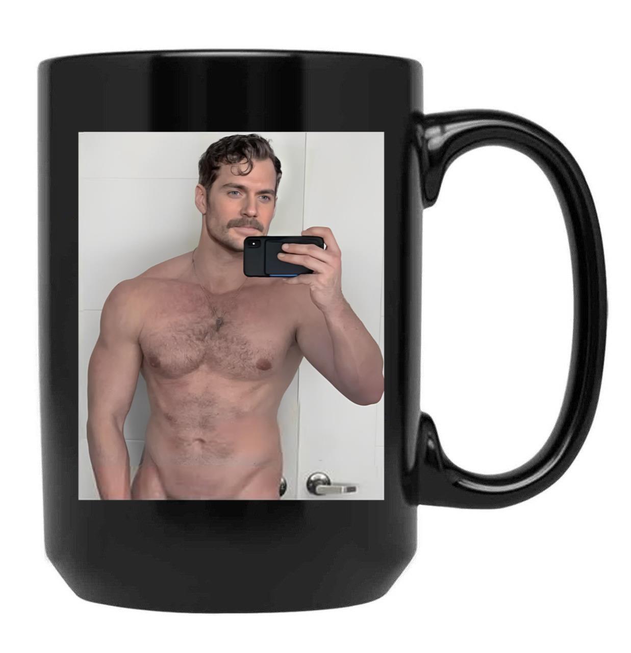 Henry Cavill Selfie Black Coffee Mug, Gift Coffee Mug