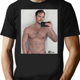 Henry Cavill Selfie Premium Heavyweight Cotton T-Shirt - Black