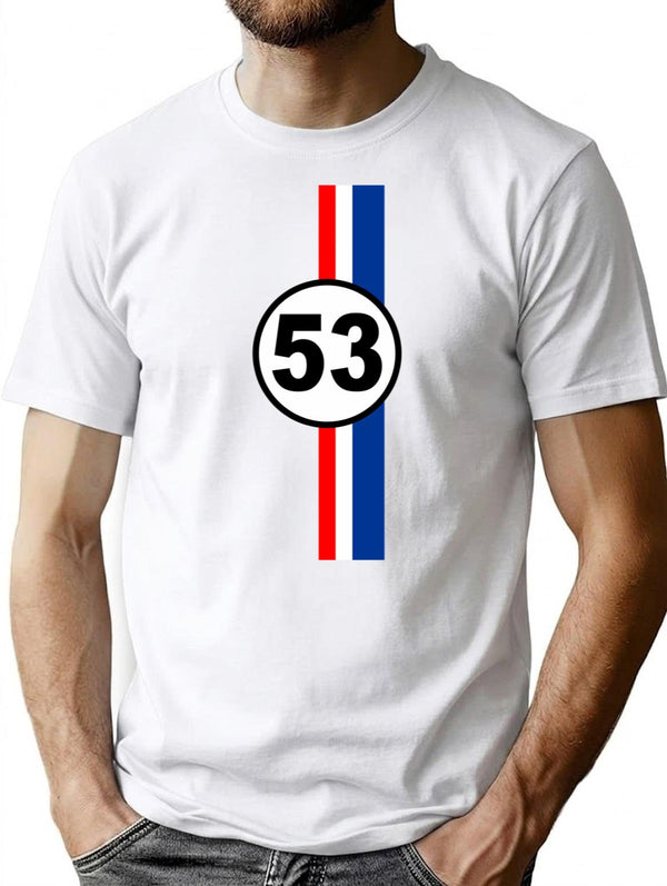 Herbie Car 53 - Vintage Bug - Vintage Car - Retro Car T-Shirt for Men & Women, T-Shirts Graphic Tee - White
