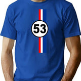 Herbie Car 53 - Vintage Bug - Vintage Car - Retro Car T-Shirt for Men & Women, T-Shirts Graphic Tee - Blue