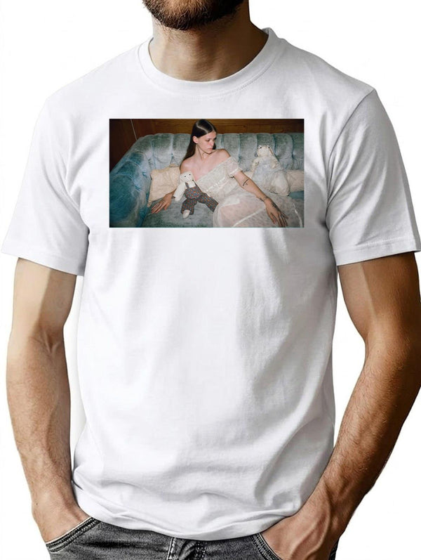 Here Lies Ethel Cain Merch Premium Heavyweight Cotton T-Shirt - White