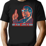 Hey Kids Look A Deer Christmas Vacation Premium Heavyweight Cotton T-Shirt - Black