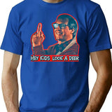 Hey Kids Look A Deer Christmas Vacation Premium Heavyweight Cotton T-Shirt - Blue