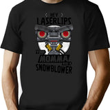 Hey Laser Lips Your Mama Was A Snowblower Premium Heavyweight Cotton T-Shirt - Black