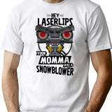 Hey Laser Lips Your Mama Was A Snowblower Premium Heavyweight Cotton T-Shirt - White