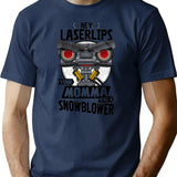 Hey Laser Lips Your Mama Was A Snowblower Premium Heavyweight Cotton T-Shirt - Navy