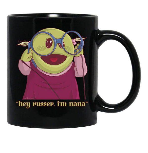 Hey Russer Im Nana Black Coffee Mug, Gift Coffee Mug - Black