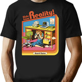 Hide From Reality T-Shirt for Men & Women, T-Shirts Graphic Tee - Black