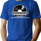 High Fidelity Championship Vinyl T-Shirt for Men & Women, T-Shirts Graphic Tee - Blue