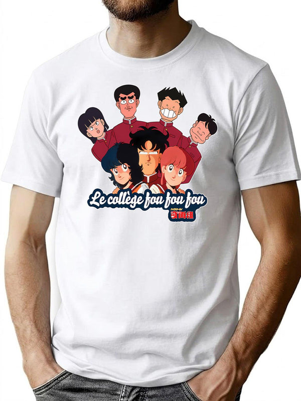 High School Kimengumi Le College Fou Fou Fou 2 T-Shirt for Men & Women, T-Shirts Graphic Tee - White