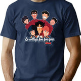 High School Kimengumi Le College Fou Fou Fou 2 T-Shirt for Men & Women, T-Shirts Graphic Tee - Navy