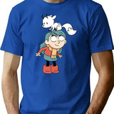 Hilda and Twig Hilda Premium Heavyweight Cotton T-Shirt - Blue