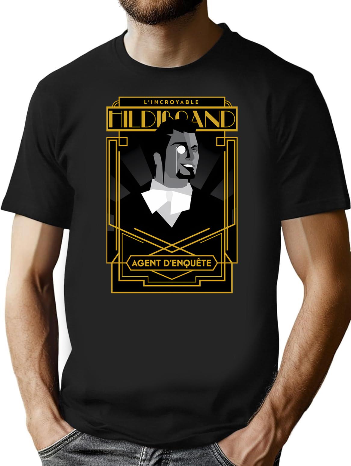 Hildibrand T-Shirt for Men & Women, T-Shirts Graphic Tee - Black