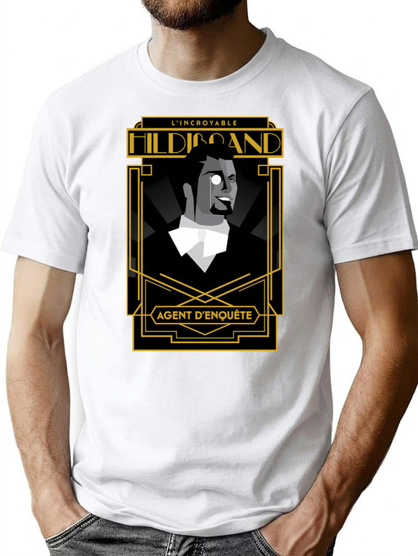 Hildibrand T-Shirt for Men & Women, T-Shirts Graphic Tee - White