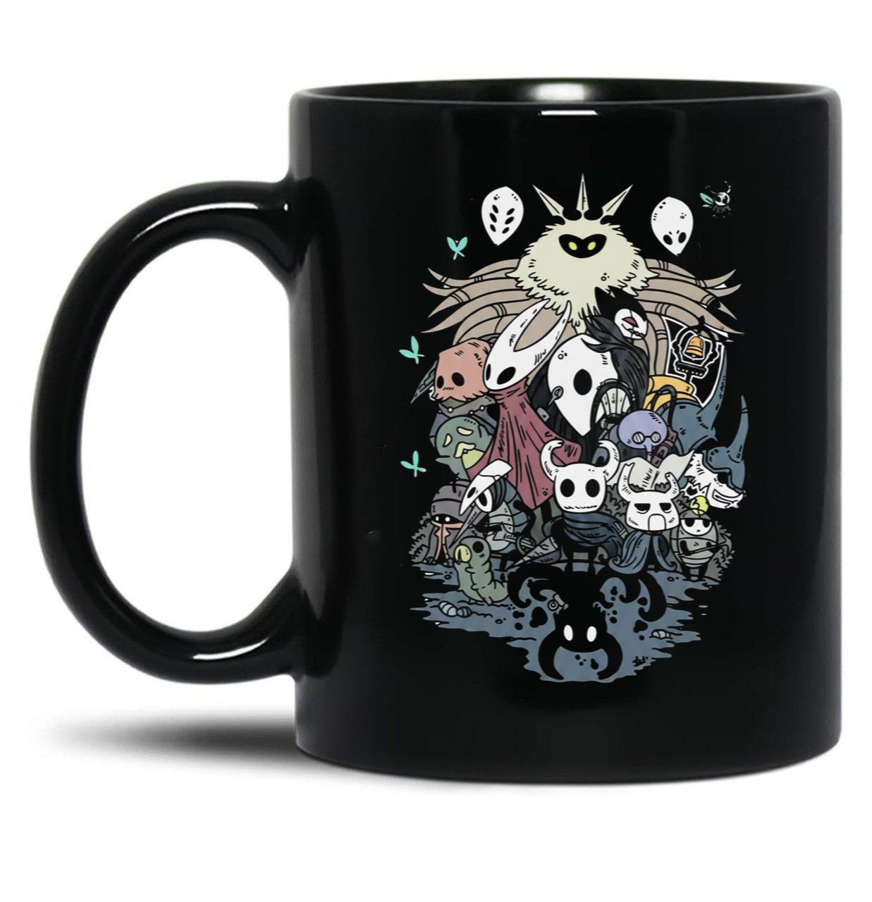 Hollow Knight Silksong Black Coffee Mug, Gift Coffee Mug