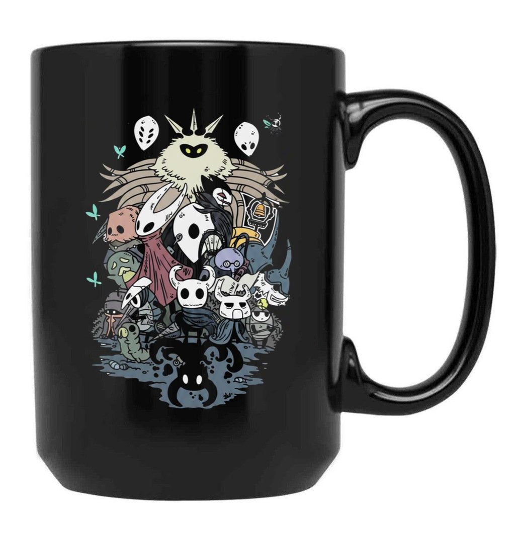 Hollow Knight Silksong Black Coffee Mug, Gift Coffee Mug