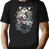 Hollow Knight Silksong Shirt,Gothic Indie Game Tee Premium Heavyweight Cotton T-Shirt - Black