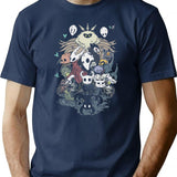 Hollow Knight Silksong Shirt,Gothic Indie Game Tee Premium Heavyweight Cotton T-Shirt - Navy