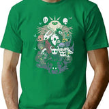 Hollow Knight Silksong Shirt,Gothic Indie Game Tee Premium Heavyweight Cotton T-Shirt - Green