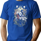 Hollow Knight Silksong Shirt,Gothic Indie Game Tee Premium Heavyweight Cotton T-Shirt - Blue