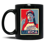 Hope Style Joe Dirt Merica 4Th Of July Black Coffee Mug