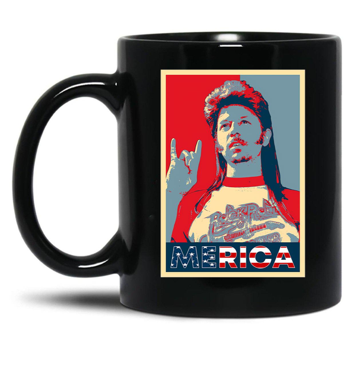 Hope Style Joe Dirt Merica 4Th Of July Black Coffee Mug