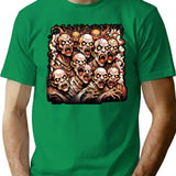Horde Of The Undead Zombie Apocalypse Art T-Shirt for Men & Women, T-Shirts Graphic Tee - Green