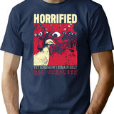 Horrified Pigeon T-Shirt for Men & Women, T-Shirts Graphic Tee - Navy