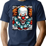 Horror Clown T-Shirt for Men & Women, T-Shirts Graphic Tee - Navy