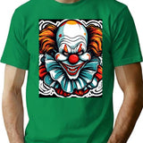 Horror Clown T-Shirt for Men & Women, T-Shirts Graphic Tee - Green