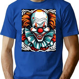 Horror Clown T-Shirt for Men & Women, T-Shirts Graphic Tee - Blue